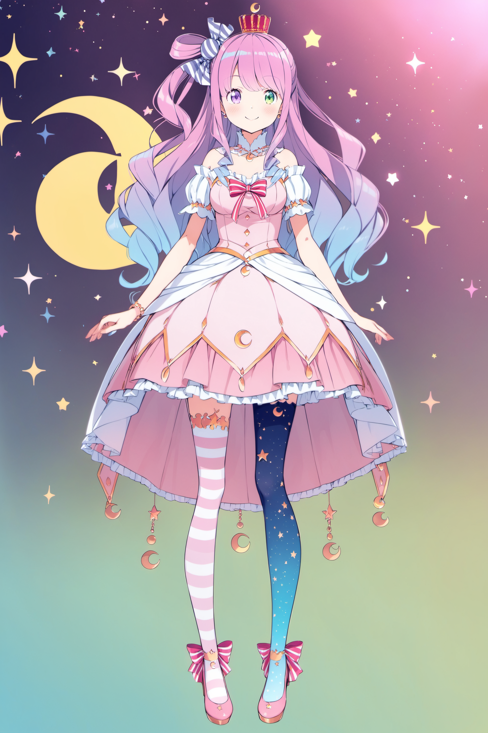 23228-1757575703-1girl, virtual youtuber, himemori luna, solo, jewelry, heterochromia, thighhighs, crown, single hair ring, smile, bracelet, pink.png